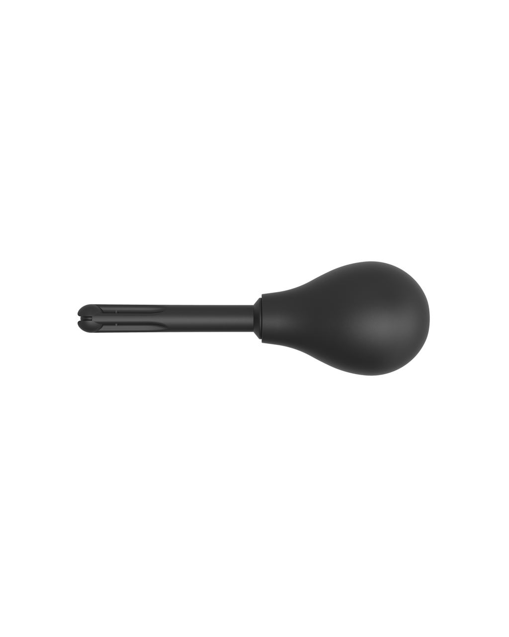 Black anti-backflow silicone douche bulb with bent nozzle, alternate view 3