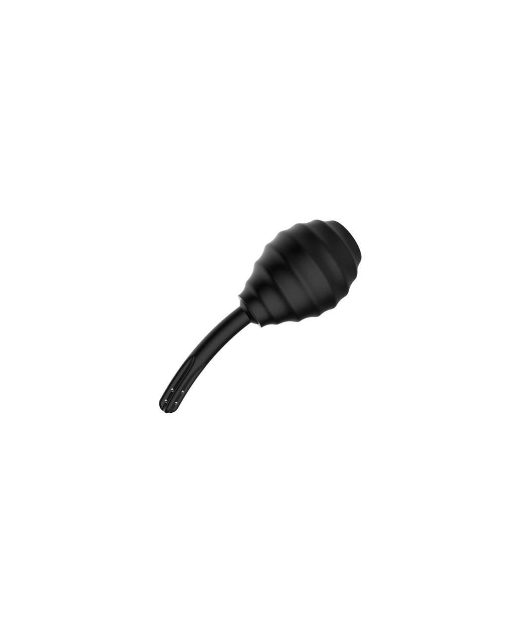 Black anti-reflux curved-nozzle silicone douche bottle, alternate view 3