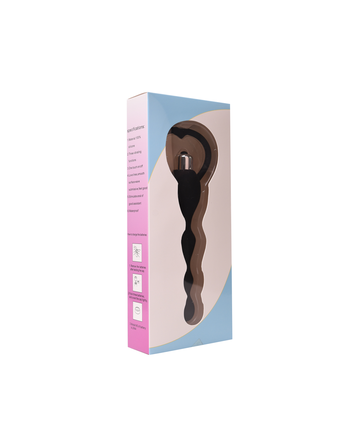 BeadFlow silicone vibrating beads product packaging