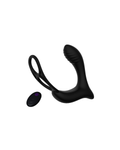 Four-Series black wearable silicone prostate massager, front view