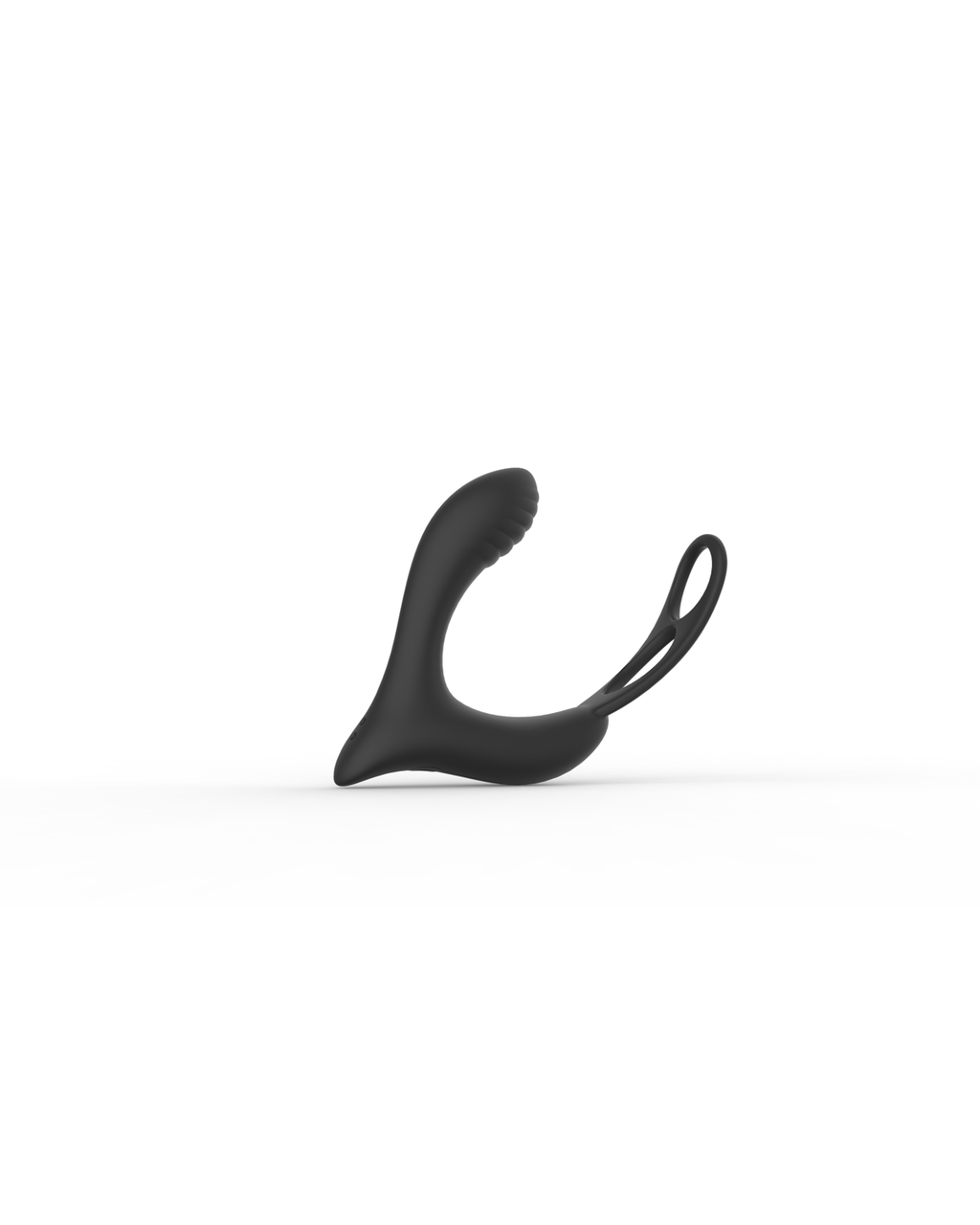 Four-Series black wearable silicone prostate massager, alternate view 3