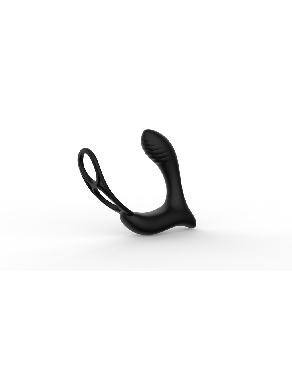 Four-Series black wearable silicone prostate massager, alternate view 4