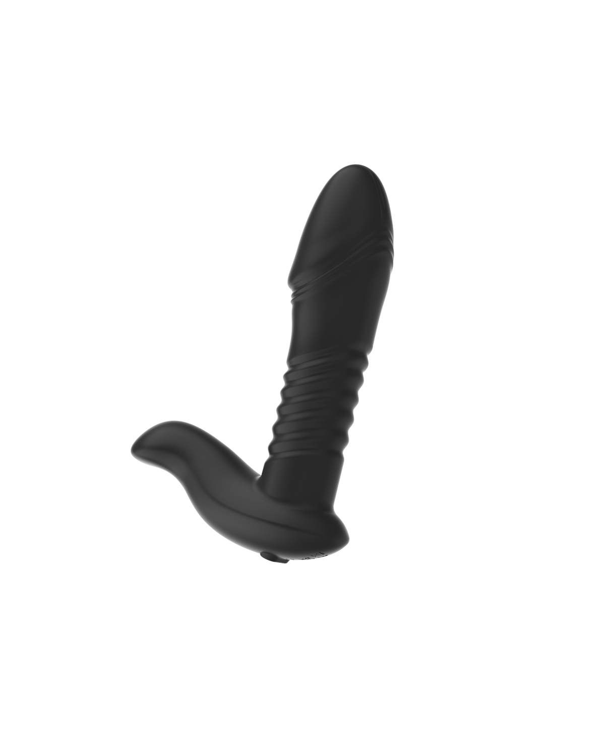 ThrustWave silicone thrusting prostate massager black, front view