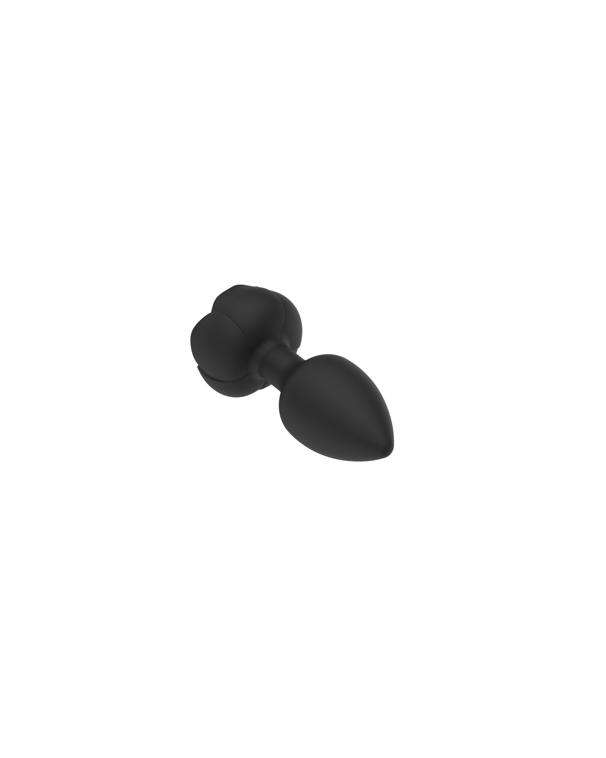GlowPlug light-up silicone butt plug, alternate view 2 Black