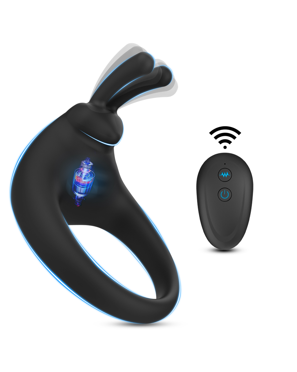 BunnyRing 2 silicone vibrating ring, front view