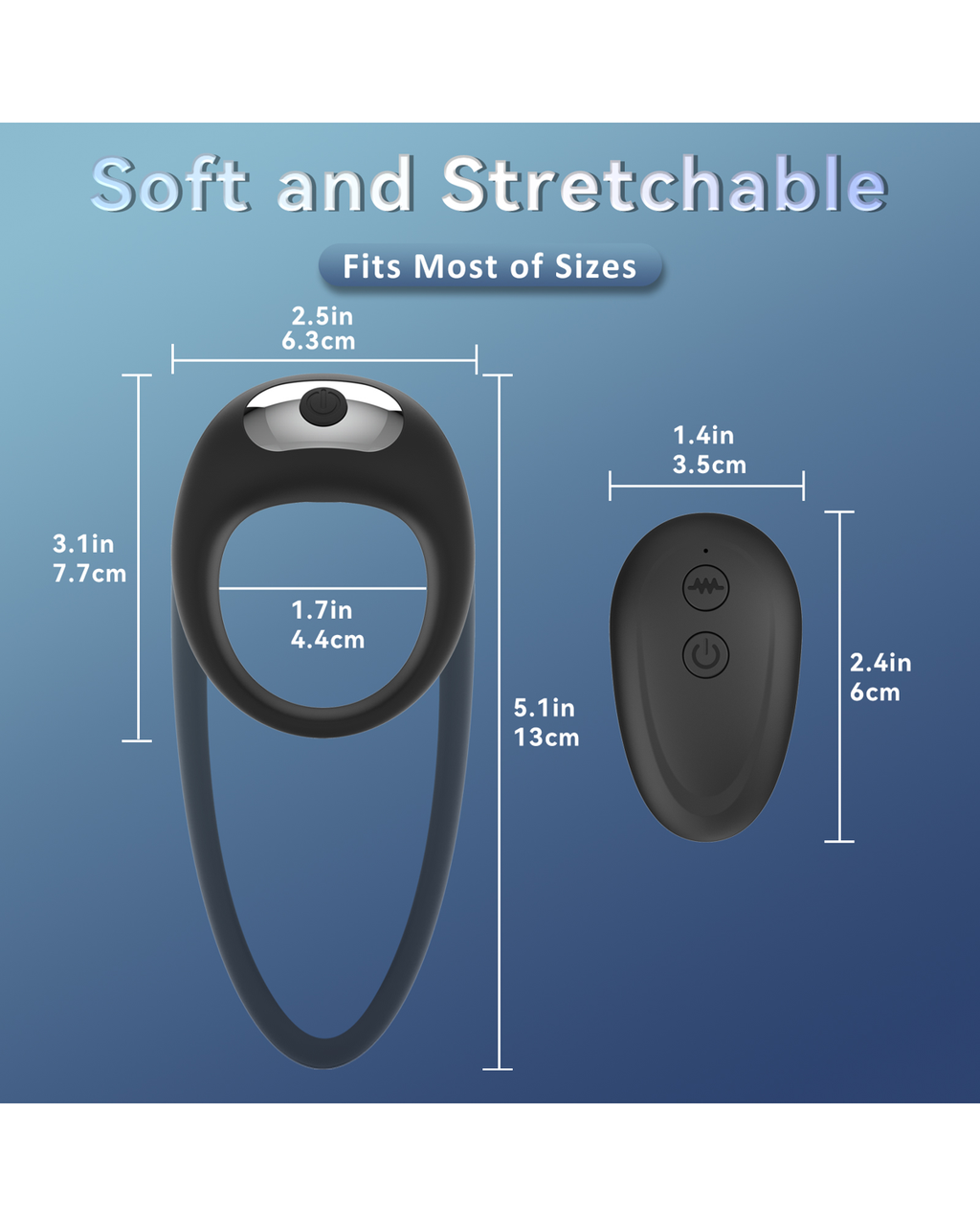 BunnyRing 2 silicone vibrating ring, alternate view 3