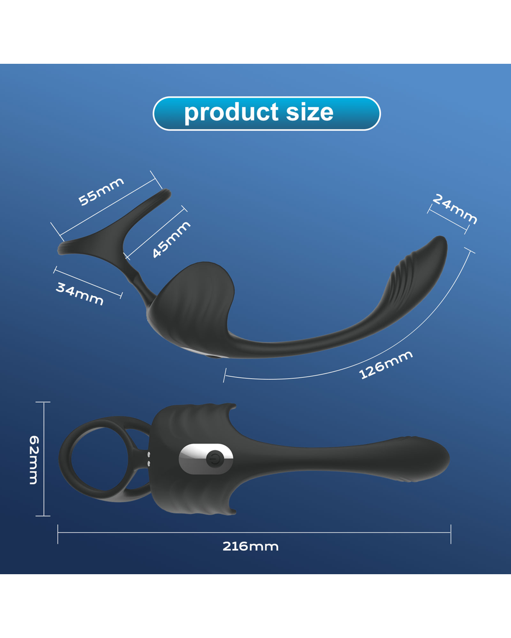 EggPspot silicone prostate massager blue, alternate view 5