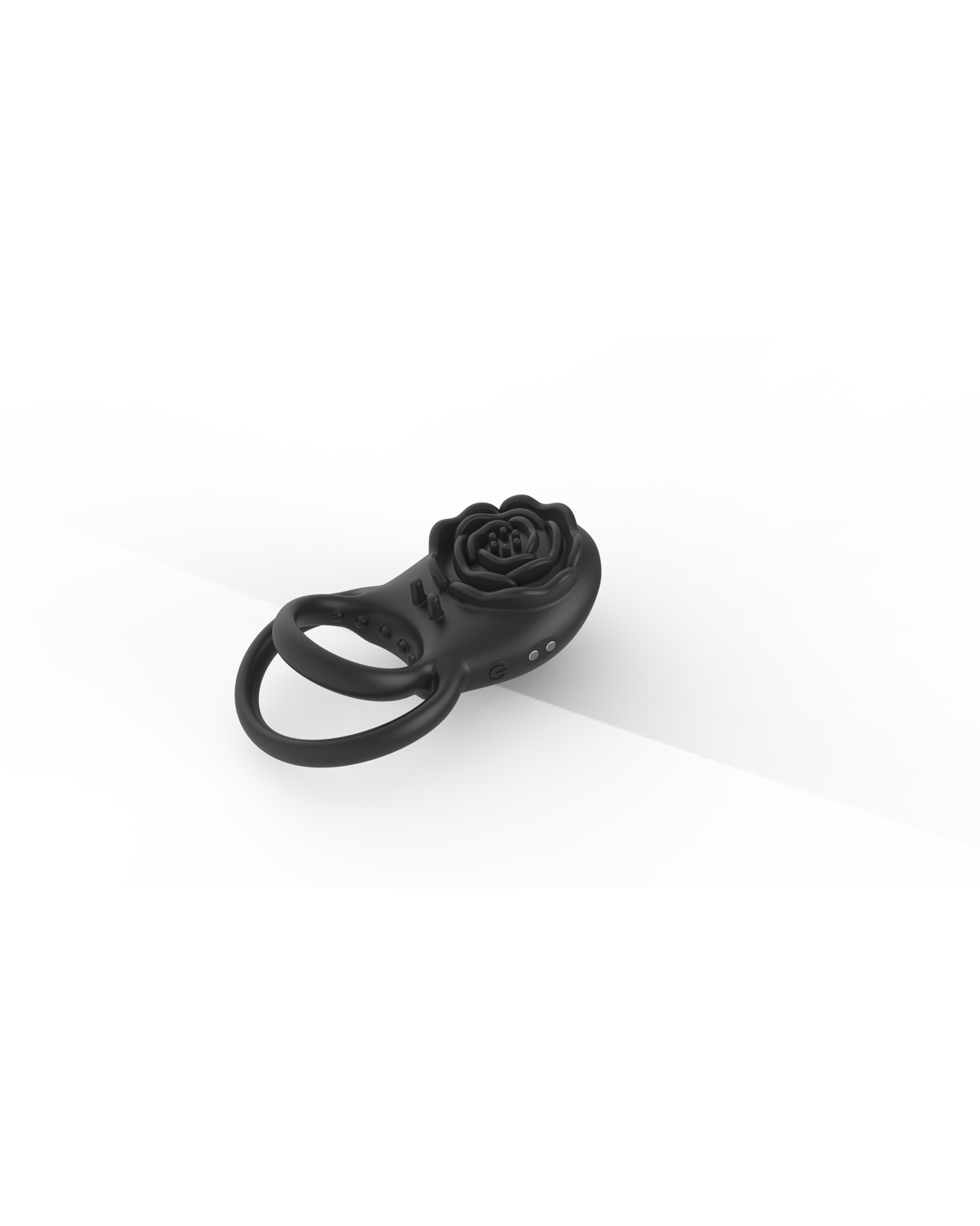 Roselock silicone vibrating ring black, alternate view 4