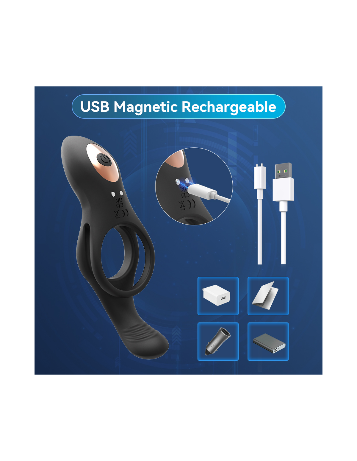 Rooster vibrating ring product detail image 6