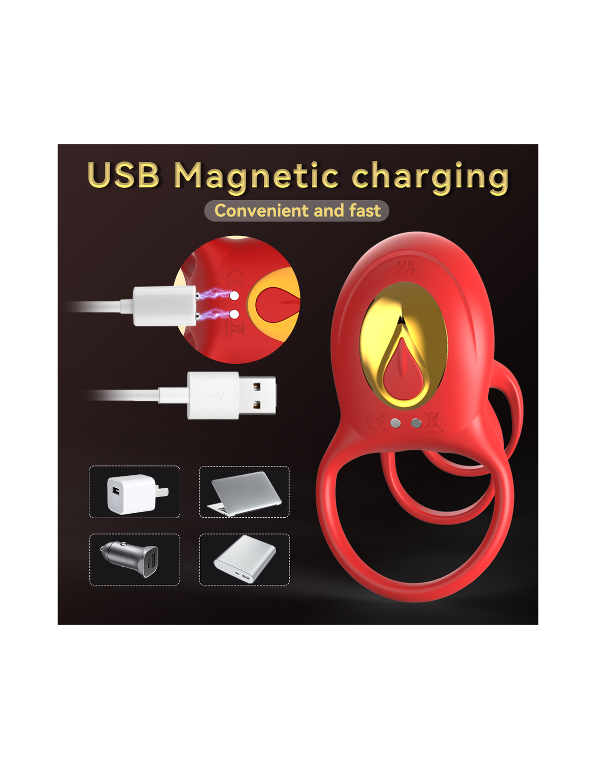 Rose-Bloom vibrating ring product detail image 5