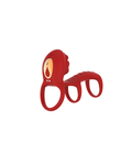 Rose Bloom red app-controlled vibrating ring, front view