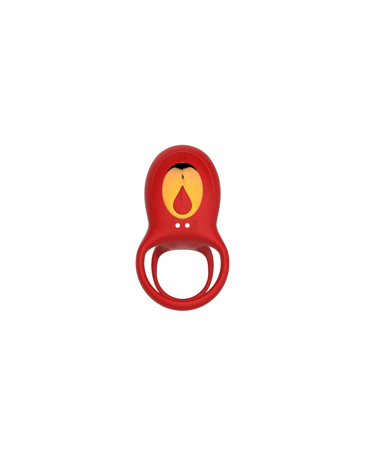 Rose Bloom red app-controlled vibrating ring, alternate view 2