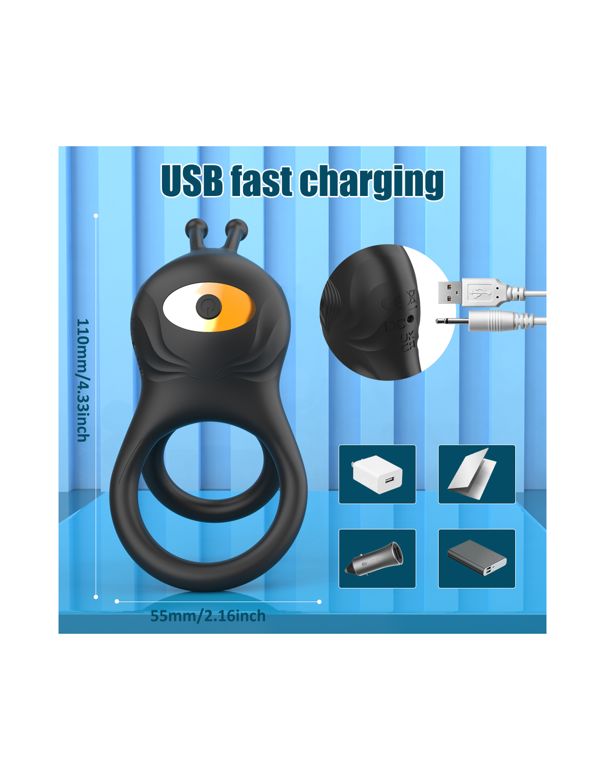 Nezha dual-ring massager product detail image 5