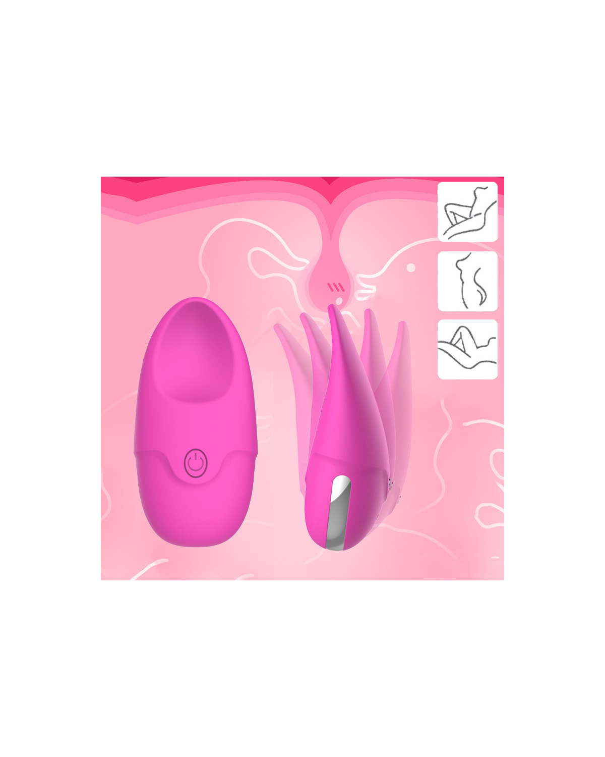 RoseEgg rose pink remote-control egg vibrator, front view