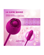 RoseTongue telescoping vibrator in Purple, alternate view 2