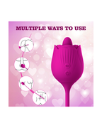 RoseTongue telescoping vibrator in Purple, alternate view 3