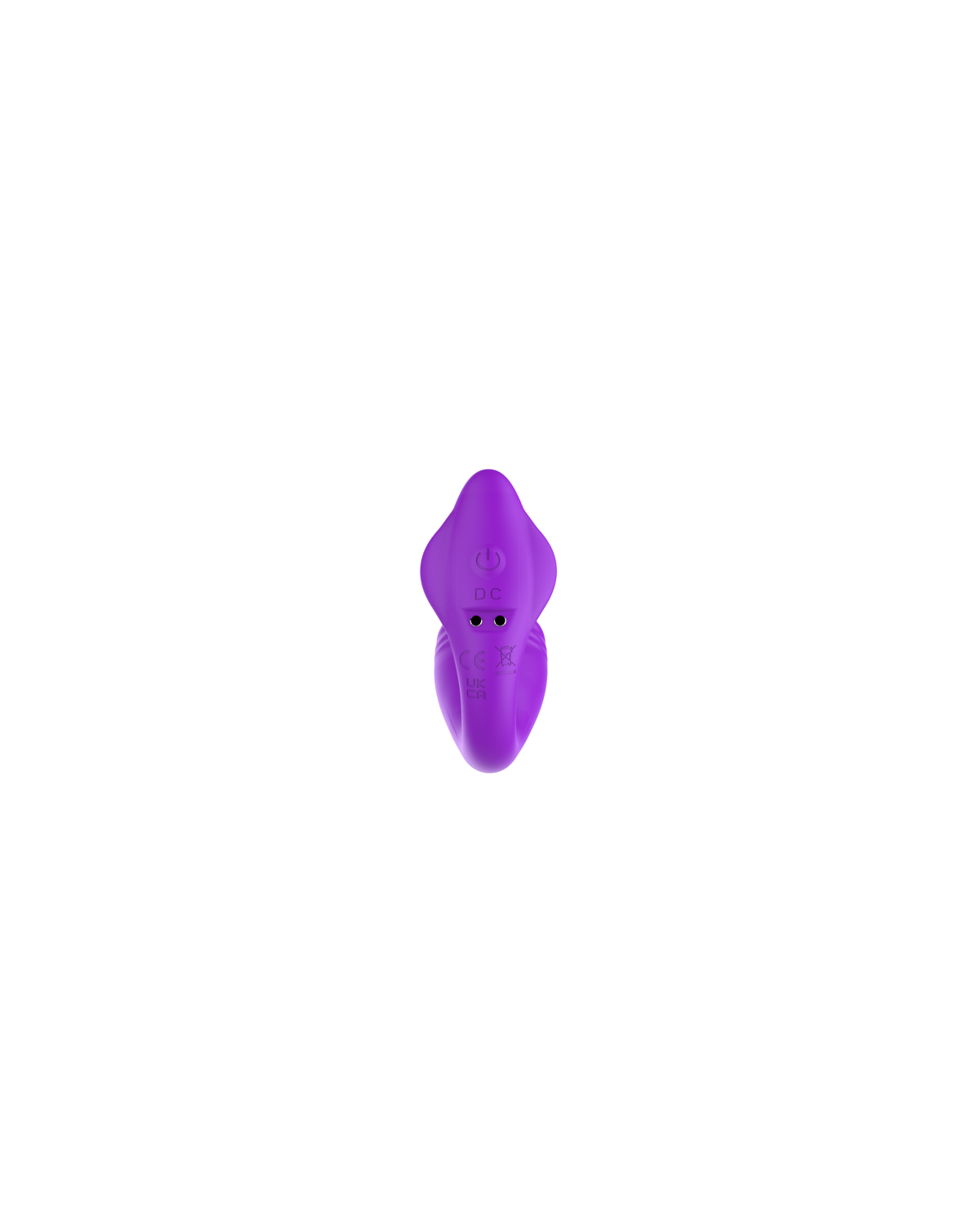 SwanNeck curved wearable silicone vibrator, alternate view 2 Purple