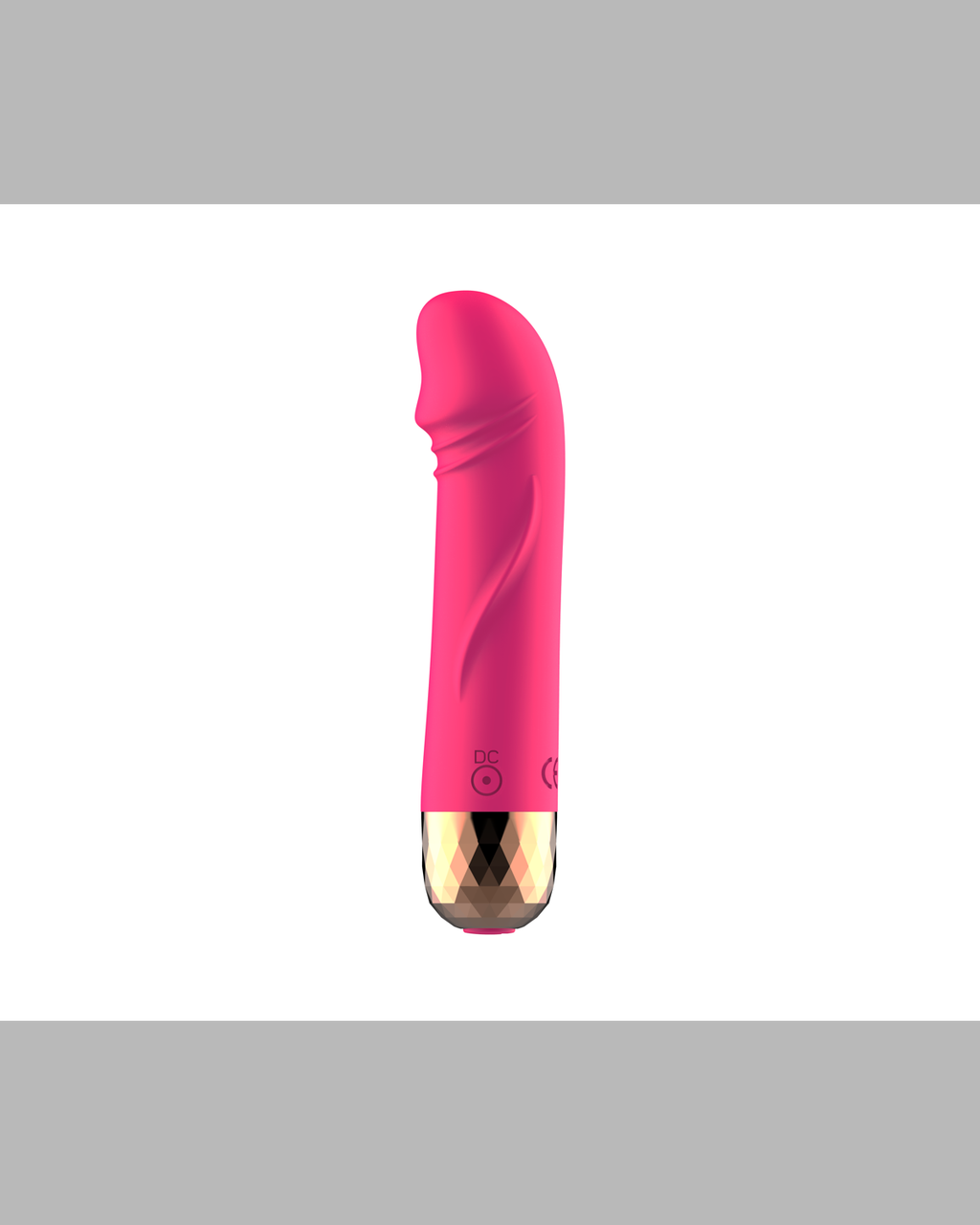 CocoaBullet rose pink 12-frequency bullet vibrator, front view