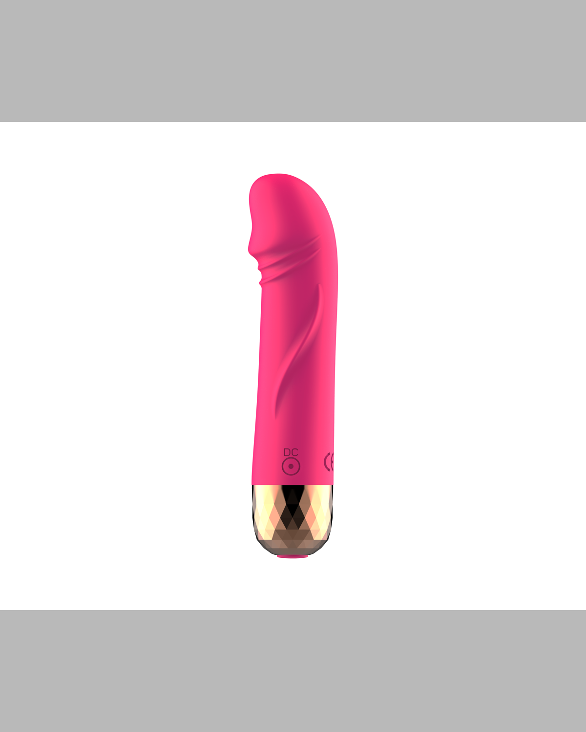 CocoaBullet rose pink 12-frequency bullet vibrator, front view