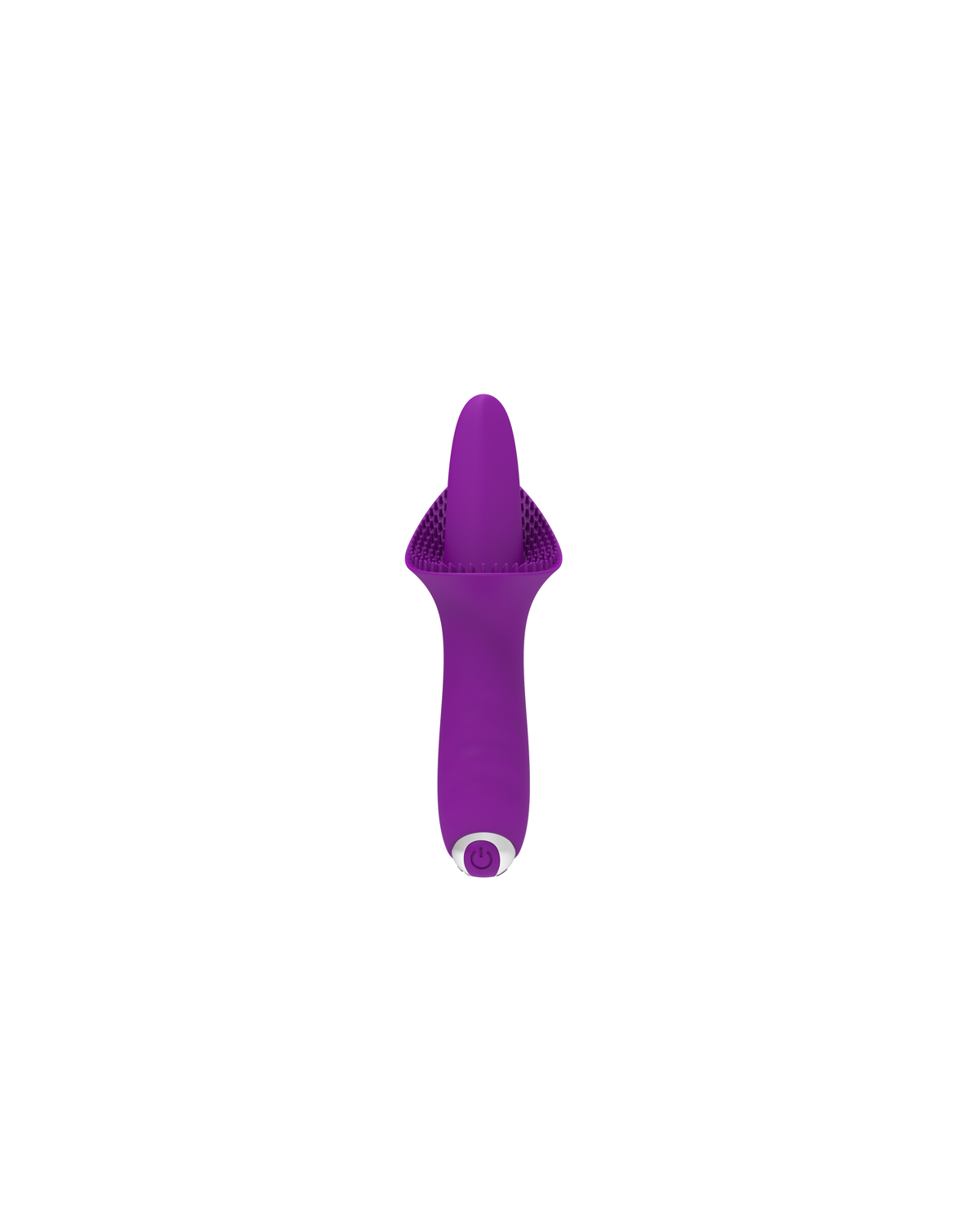 SilkTongue silicone vibrator, alternate view 2 Purple