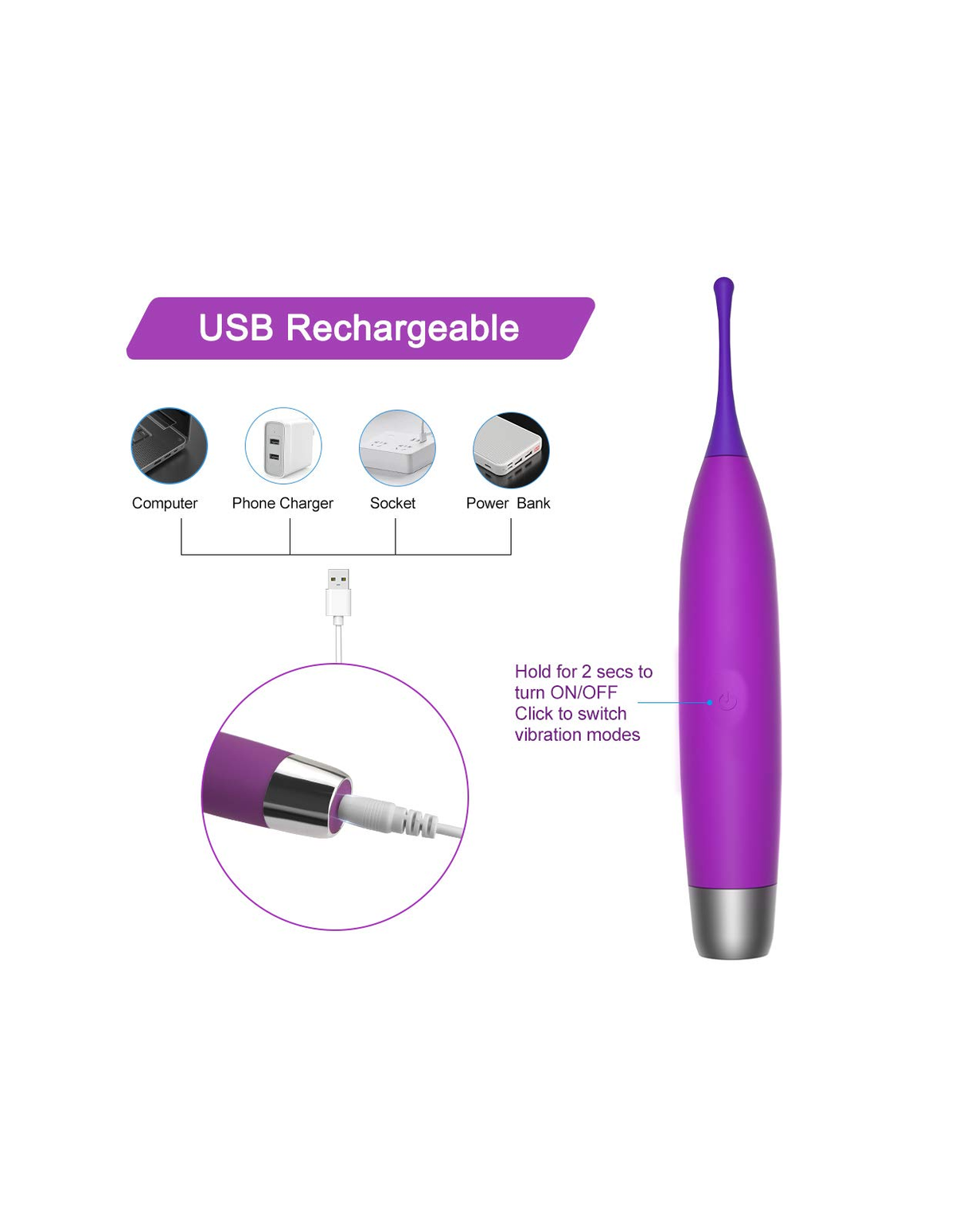 PenVibe slim vibrator product detail image 1