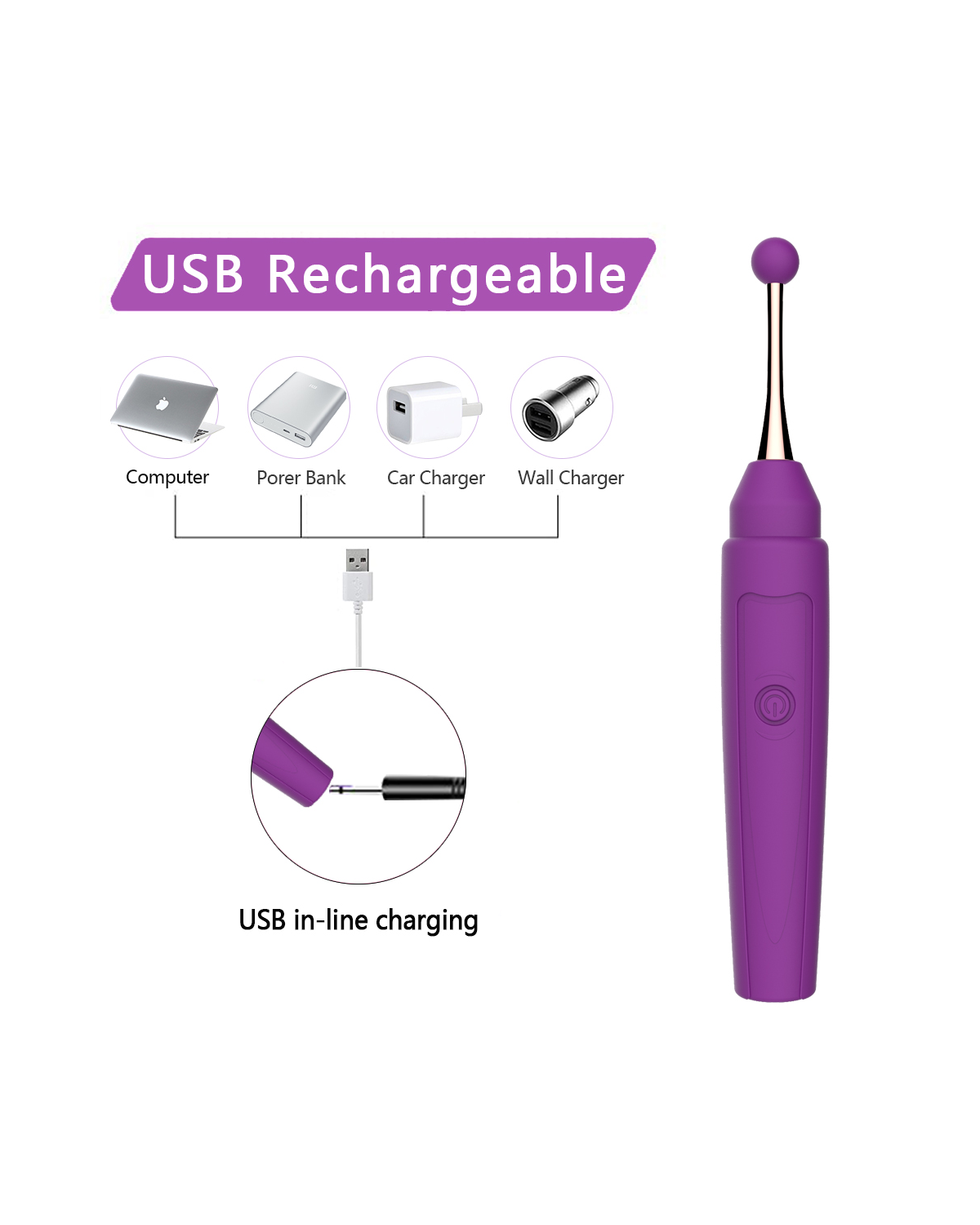 Gel-tip 10-frequency clit stimulator, alternate view 4