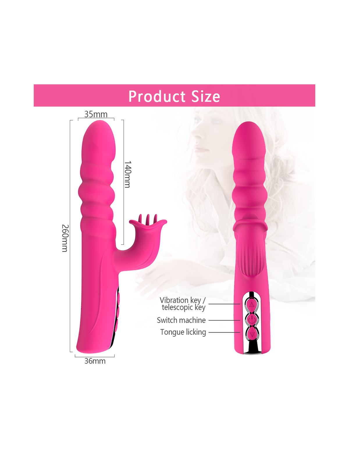 Lingo telescoping vibrator product detail image 5