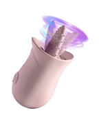 Tina tongue-style silicone vibrator, front view Natural Skin Tone
