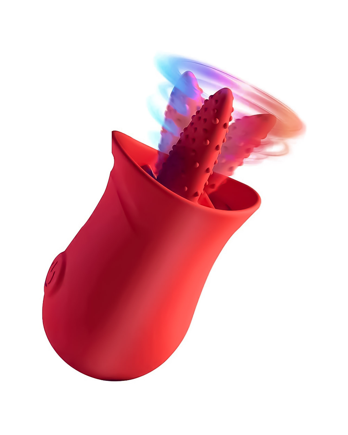 Tina tongue-style silicone vibrator, alternate view 2 Wine Red