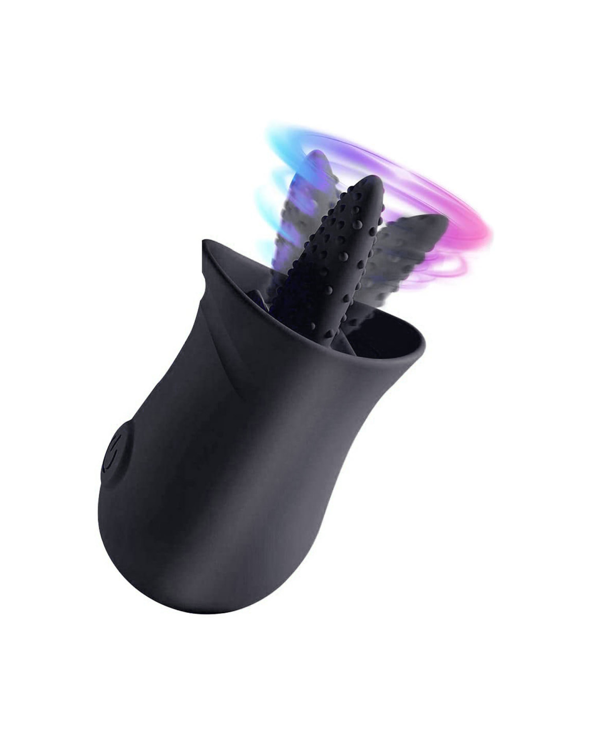 Tina tongue-style silicone vibrator, alternate view 4 Black