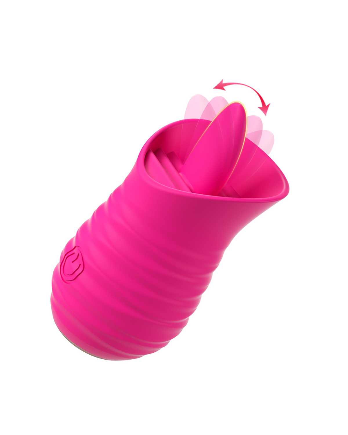 TinaTongue clitoral stimulator in Rose Pink, front view
