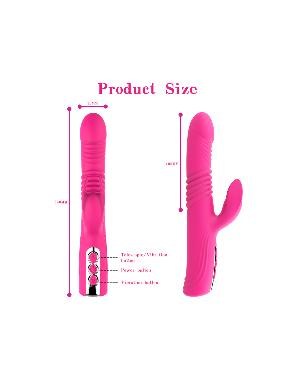Yidong telescoping vibrator product detail image 1