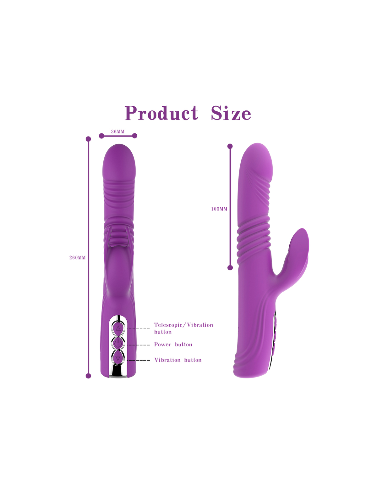 Yidong telescoping vibrator product detail image 3