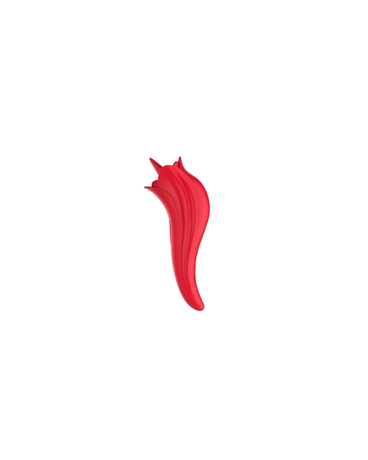 BirdTongue red realistic tongue vibrator, front view