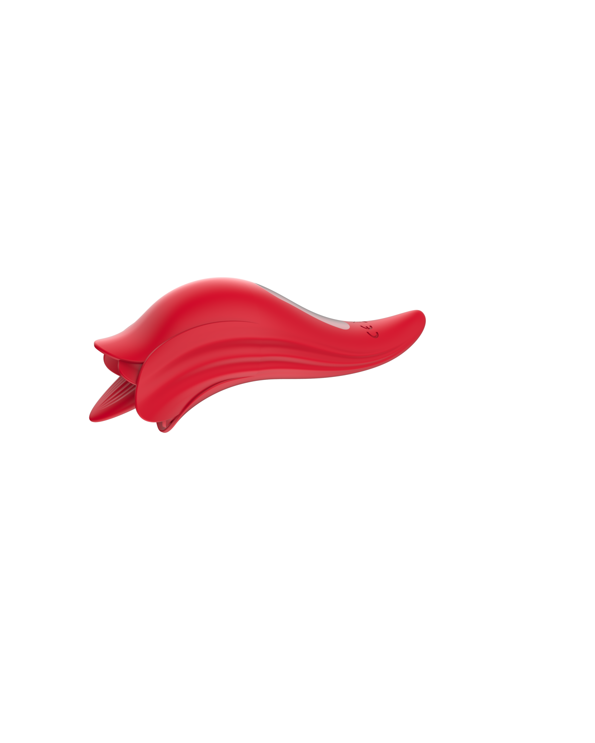 BirdTongue red realistic tongue vibrator, alternate view 2
