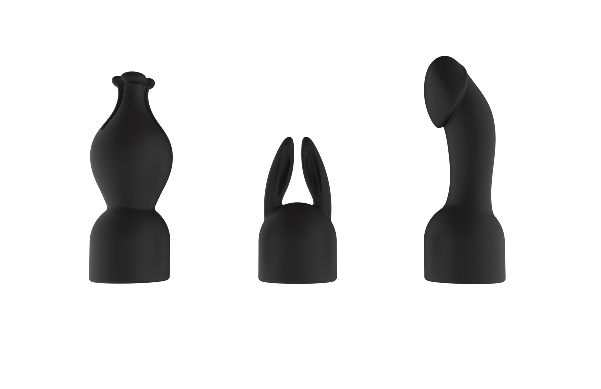 Mini AV Vibrator with 3 Interchangeable Sleeves