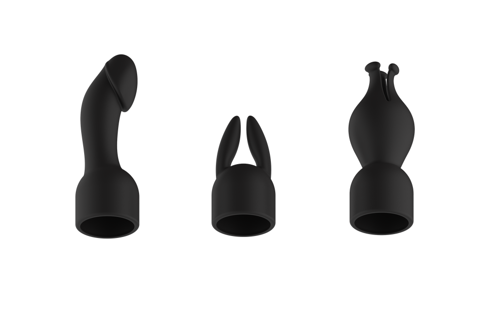 Mini AV Vibrator with 3 Interchangeable Sleeves