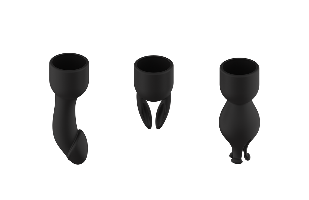Mini AV Vibrator with 3 Interchangeable Sleeves